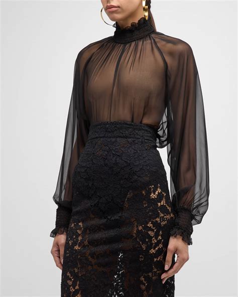dolce and gabbana sheer top
